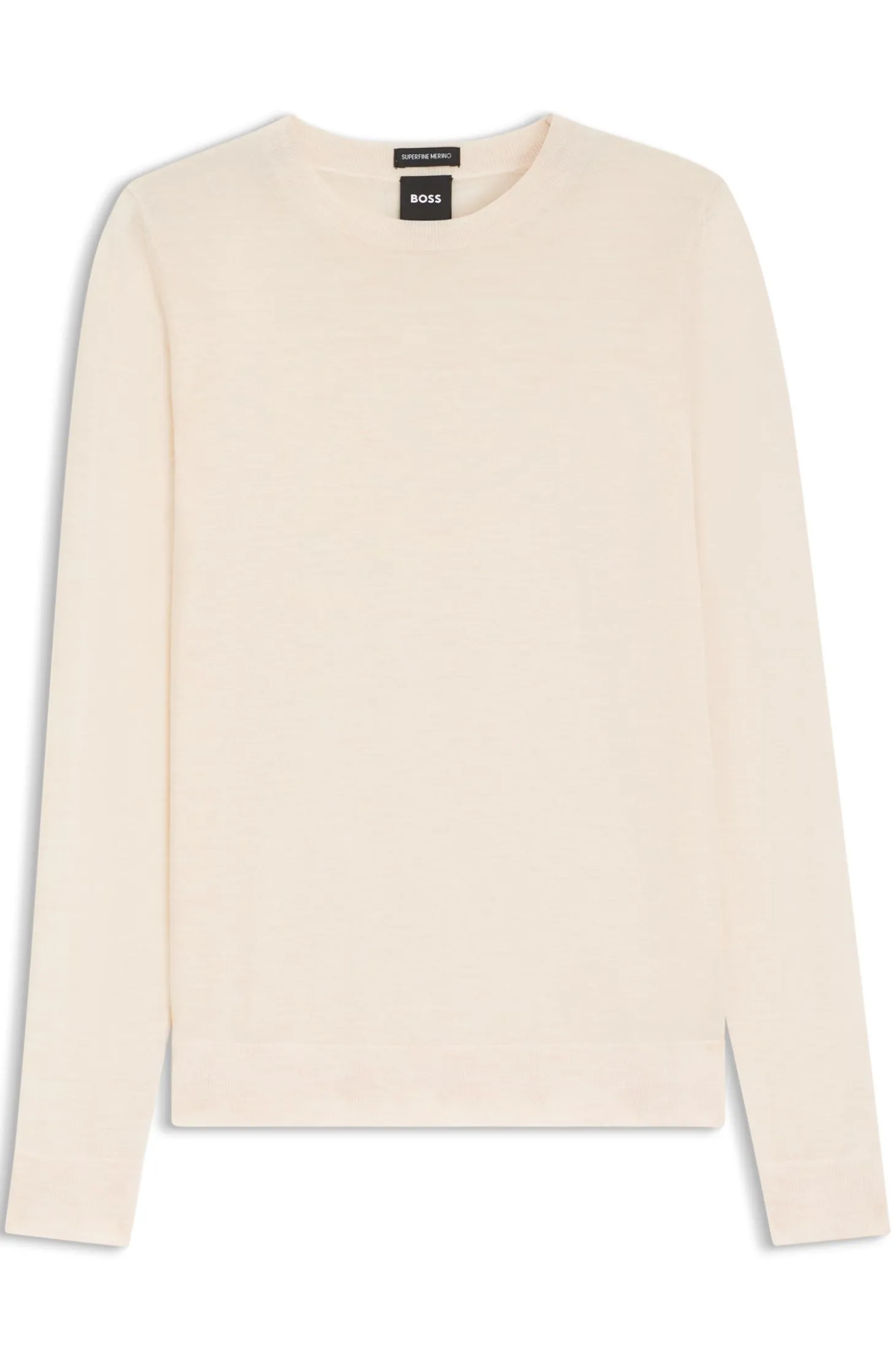 Slim-Fit Pullover aus Merinowolle mit Rundhalsausschnitt