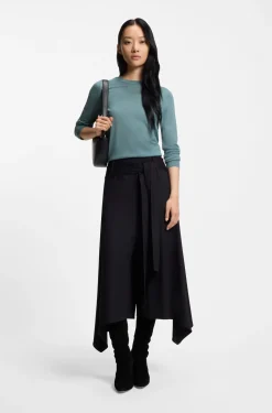 Slim-Fit Pullover aus Merinowolle mit Rundhalsausschnitt