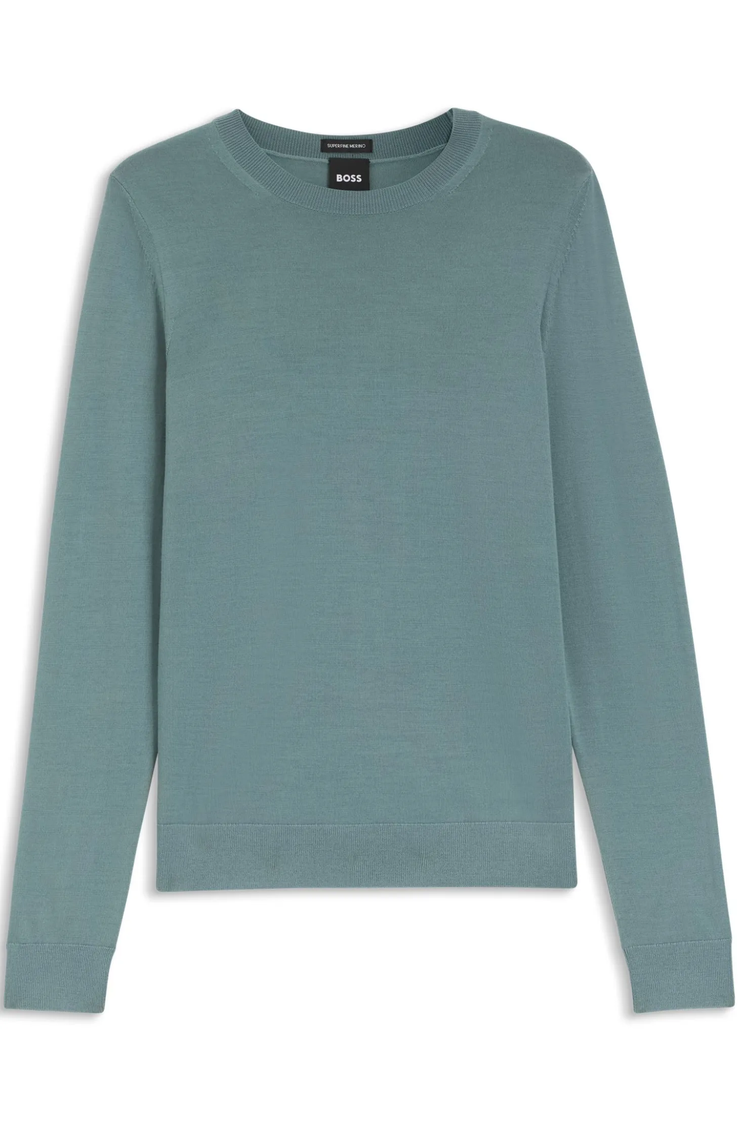 Slim-Fit Pullover aus Merinowolle mit Rundhalsausschnitt