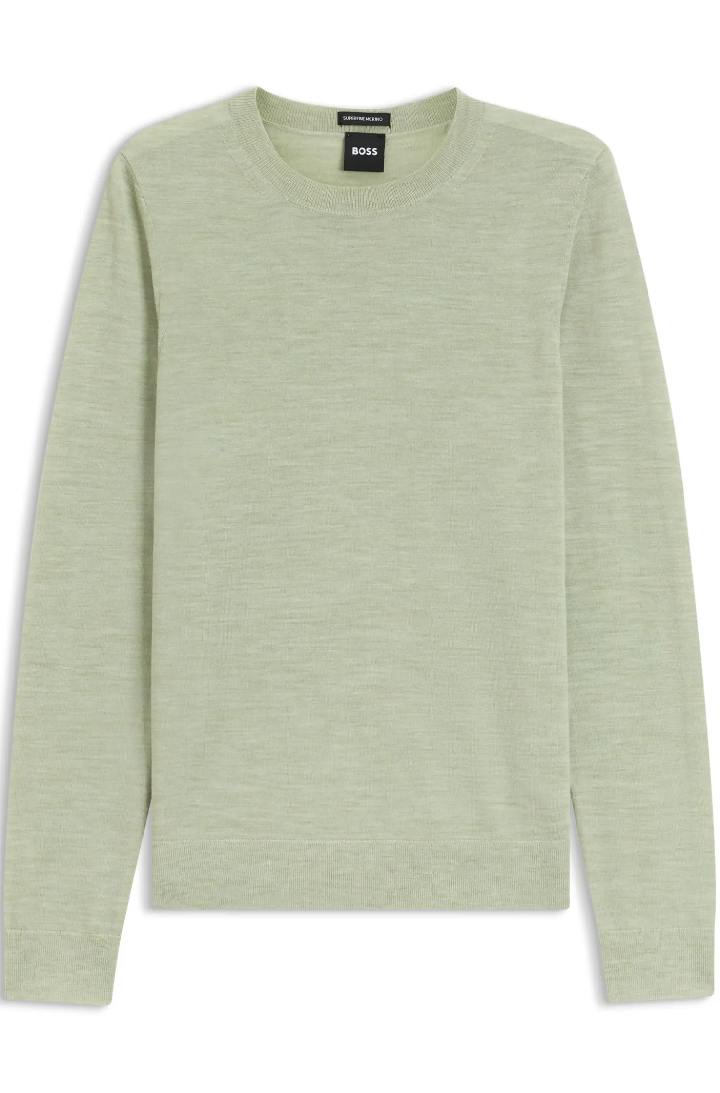 Slim-Fit Pullover aus Merinowolle mit Rundhalsausschnitt