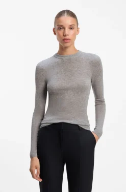Slim-Fit Pullover aus Woll-Mix mit Kaschmir