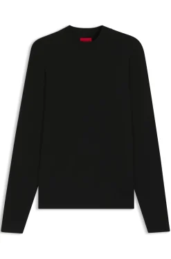 Slim-Fit Pullover mit hohem Ausschnitt
