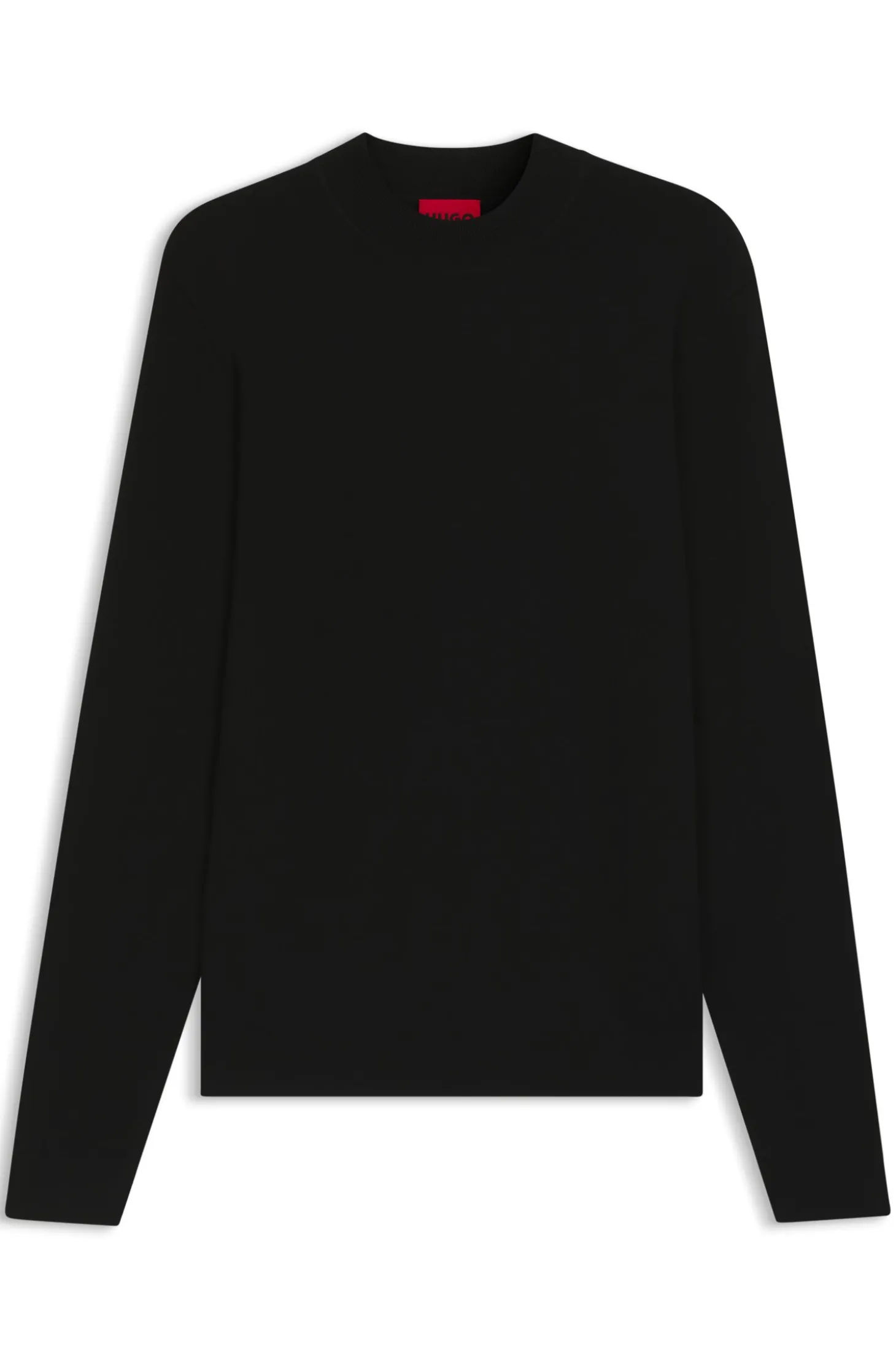 Slim-Fit Pullover mit hohem Ausschnitt