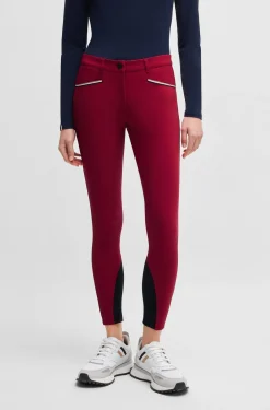 Slim-Fit Reithose mit Kniebesatz