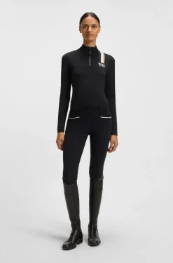Slim-Fit Reitsport-Trainingsshirt aus Power-Stretch-Material