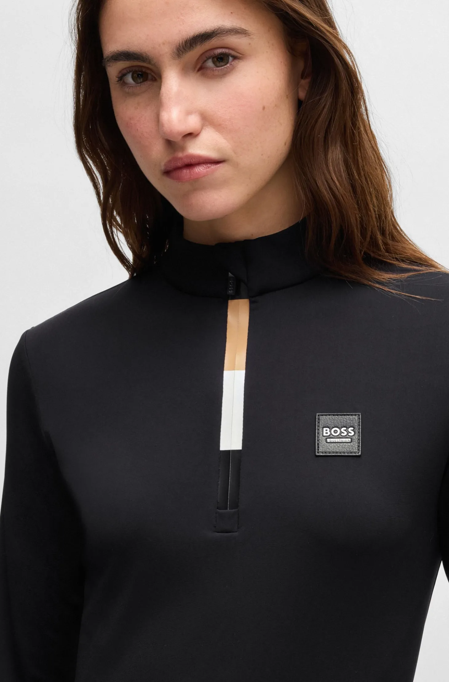 Slim-Fit Reitsport-Trainingsshirt aus Super-Stretch-Gewebe
