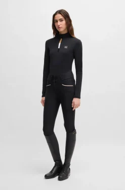 Slim-Fit Reitsport-Trainingsshirt aus Super-Stretch-Gewebe