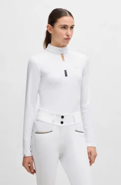 Slim-Fit Reitsport-Trainingsshirt aus Super-Stretch-Gewebe