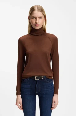 Slim-Fit Rollkragenpullover aus extrafeiner Merinowolle