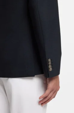Slim-Fit Sakko aus fein gemusterter Stretch-Wolle