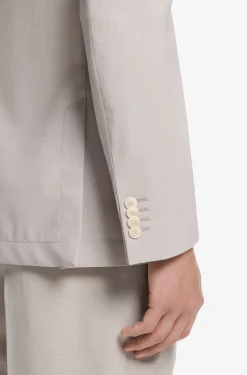 Slim-Fit Sakko aus fein gemusterter Schurwolle