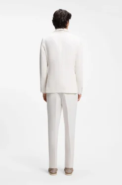 Slim-Fit Sakko aus fein gemustertem Gewebe