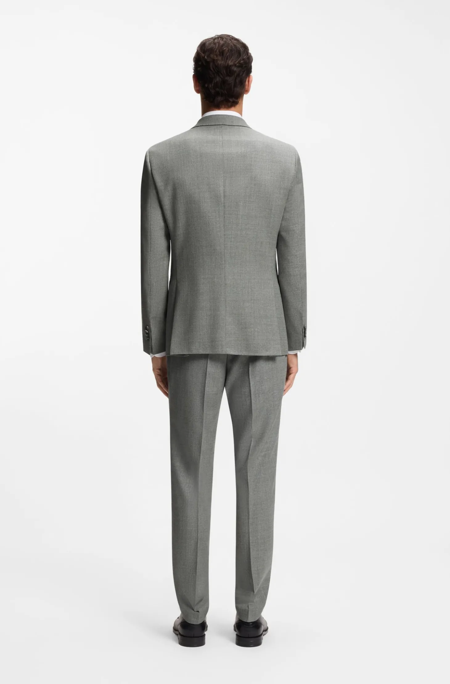 Slim-Fit Sakko aus gemusterter Stretch-Wolle