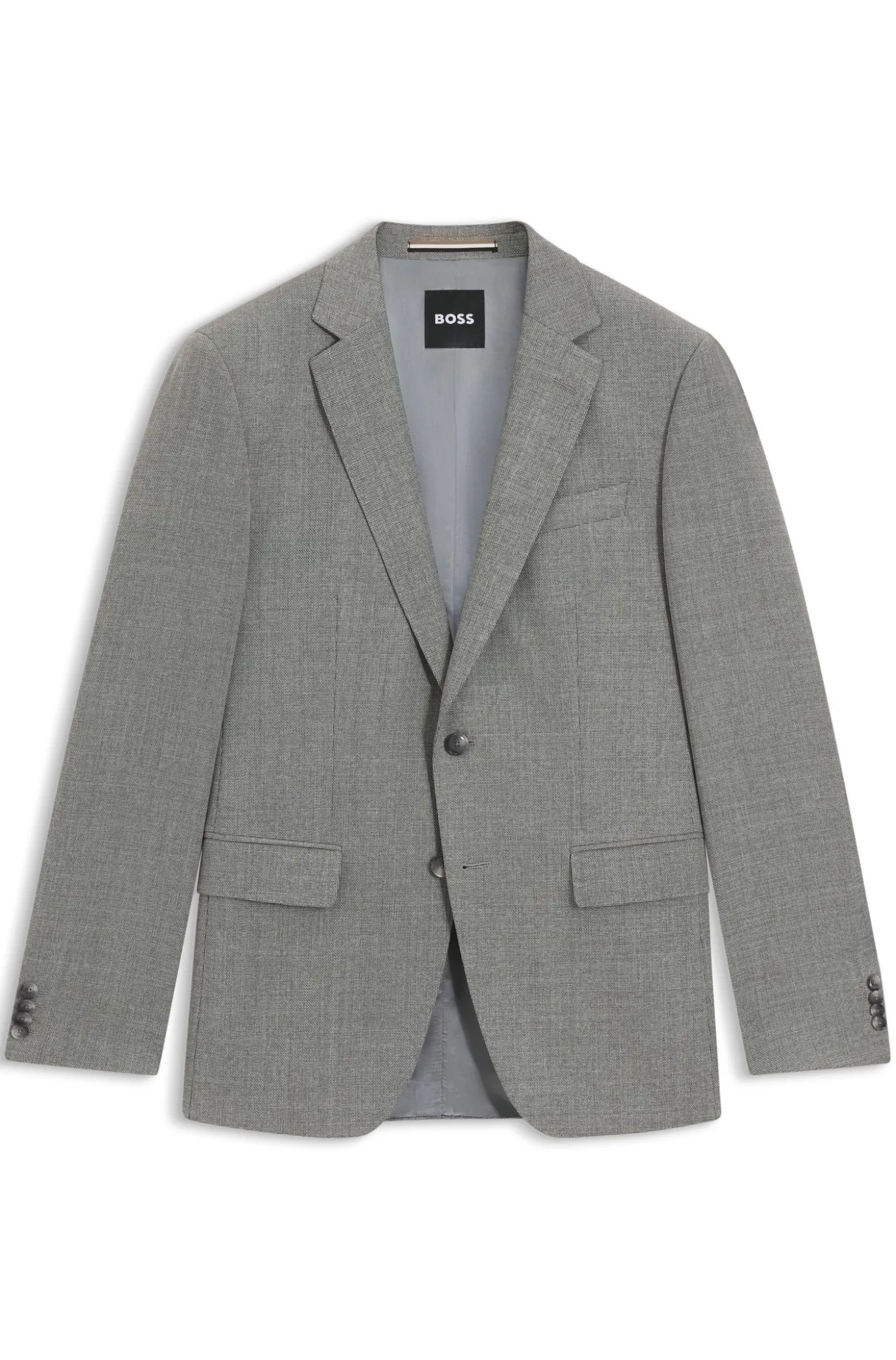 Slim-Fit Sakko aus gemusterter Stretch-Wolle