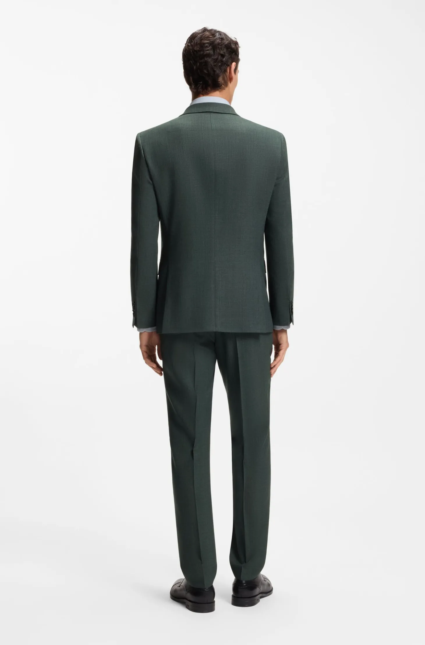 Slim-Fit Sakko aus gemusterter Stretch-Wolle