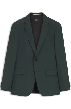 Slim-Fit Sakko aus gemusterter Stretch-Wolle