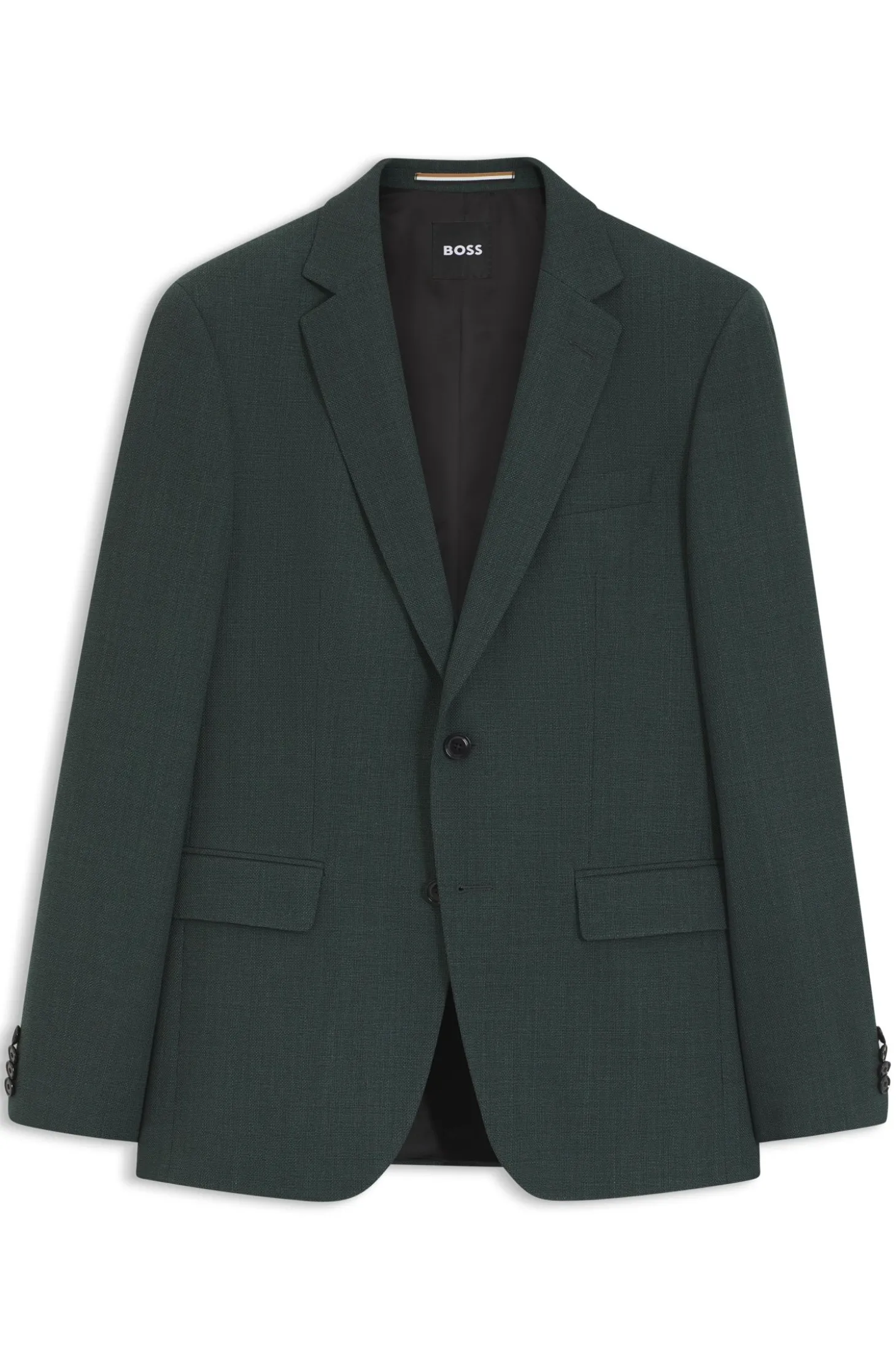 Slim-Fit Sakko aus gemusterter Stretch-Wolle