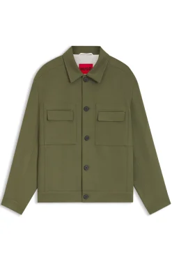 Slim-Fit Sakko aus knitterfreiem Twill