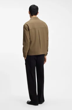 Slim-Fit Sakko aus knitterfreiem Twill
