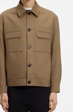 Slim-Fit Sakko aus knitterfreiem Twill