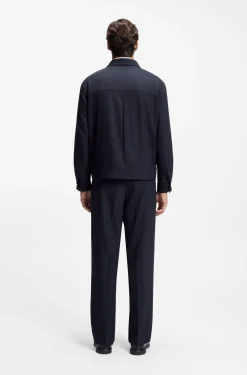 Slim-Fit Sakko aus knitterfreiem Twill