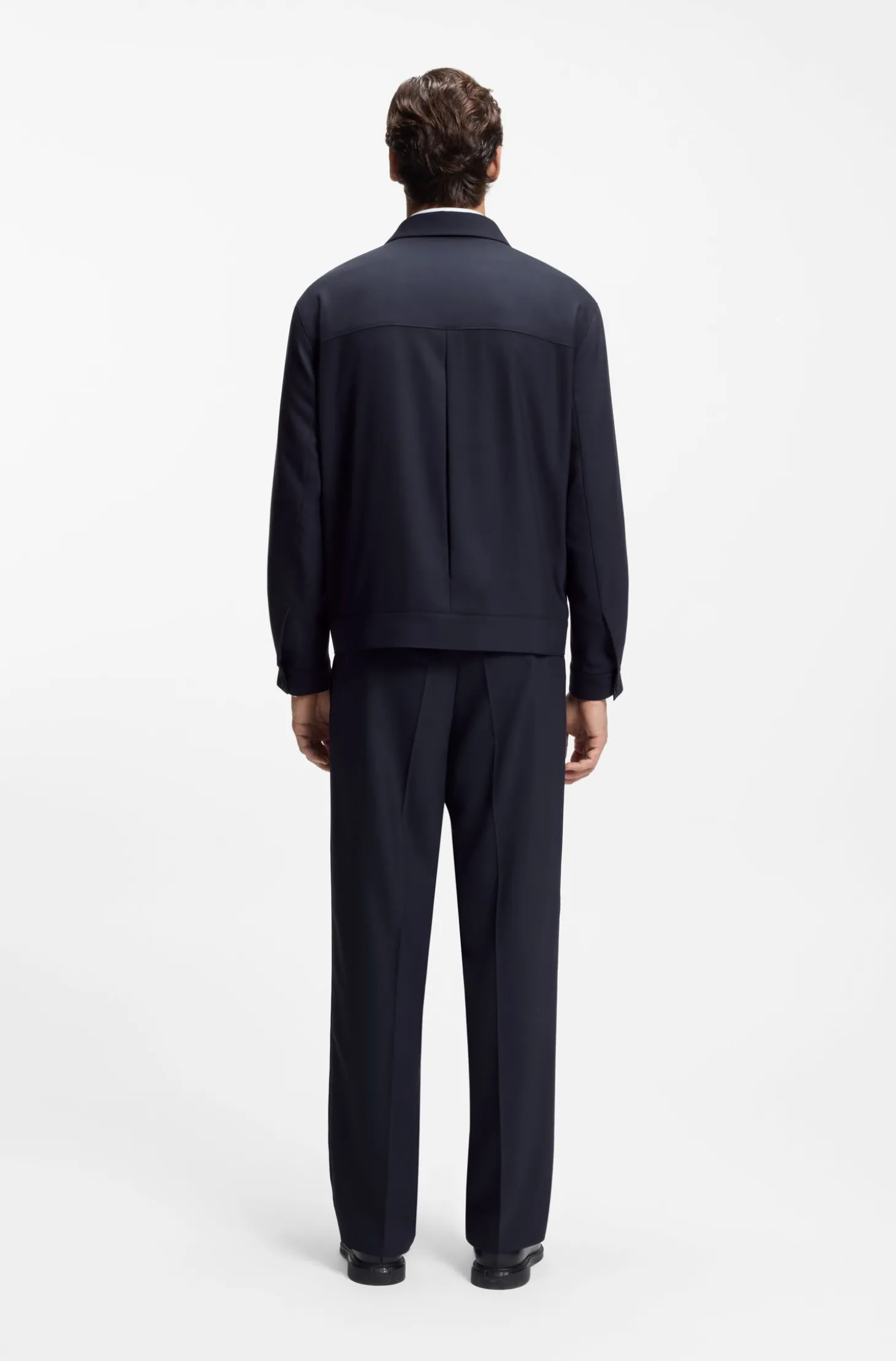 Slim-Fit Sakko aus knitterfreiem Twill