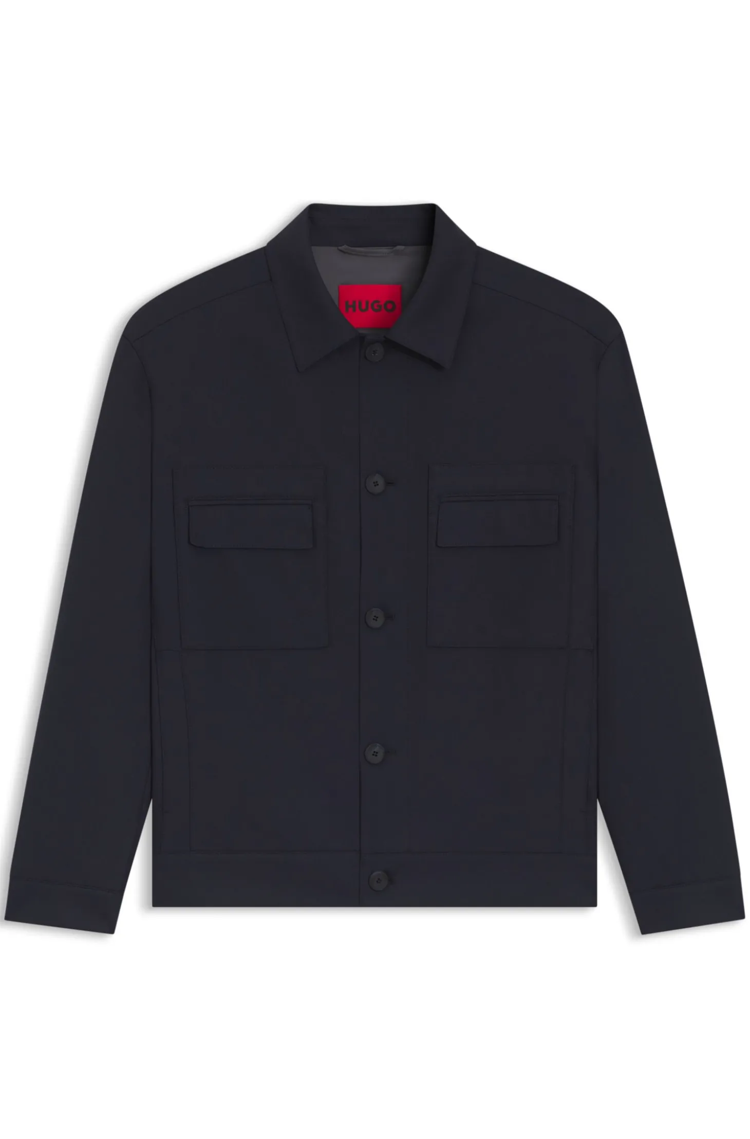 Slim-Fit Sakko aus knitterfreiem Twill