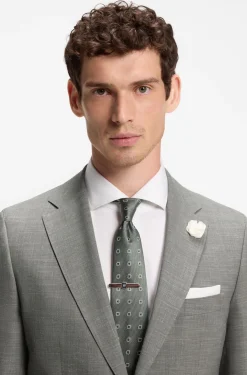 Slim-Fit Sakko aus meliertem Stretch-Gewebe