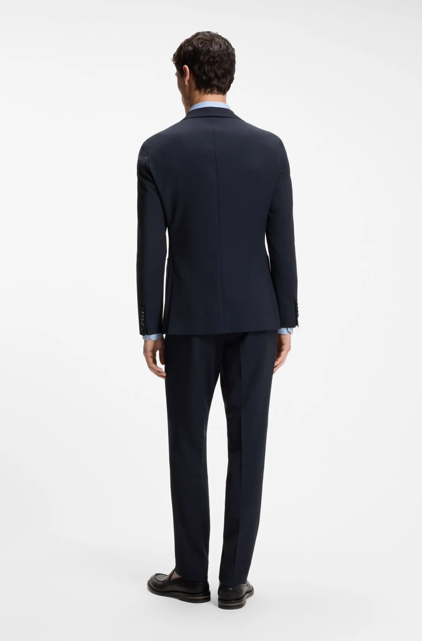 Slim-Fit Sakko aus Schurwoll-Mix mit Seide