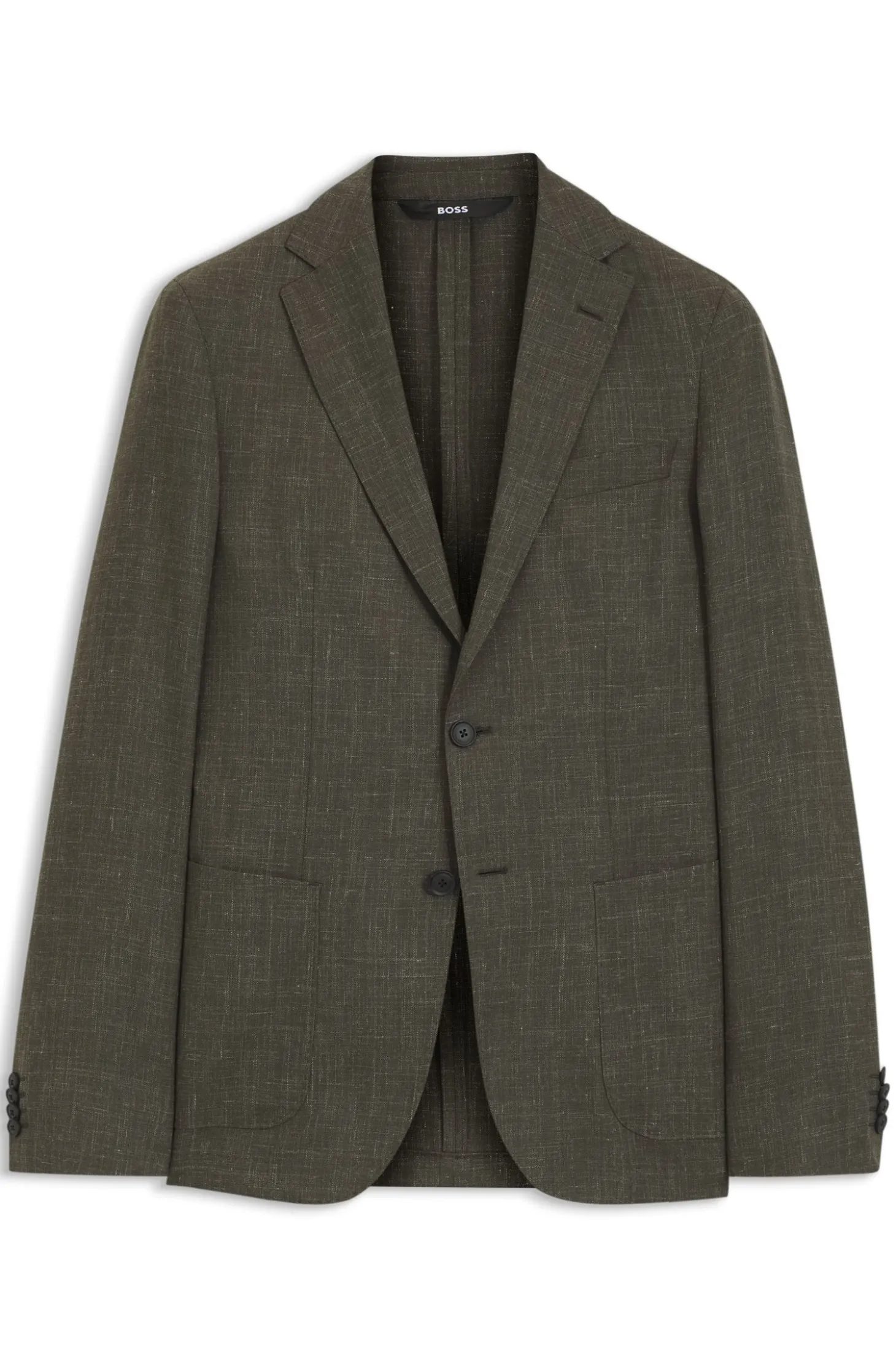 Slim-Fit Sakko aus Schurwoll-Mix mit Leinen