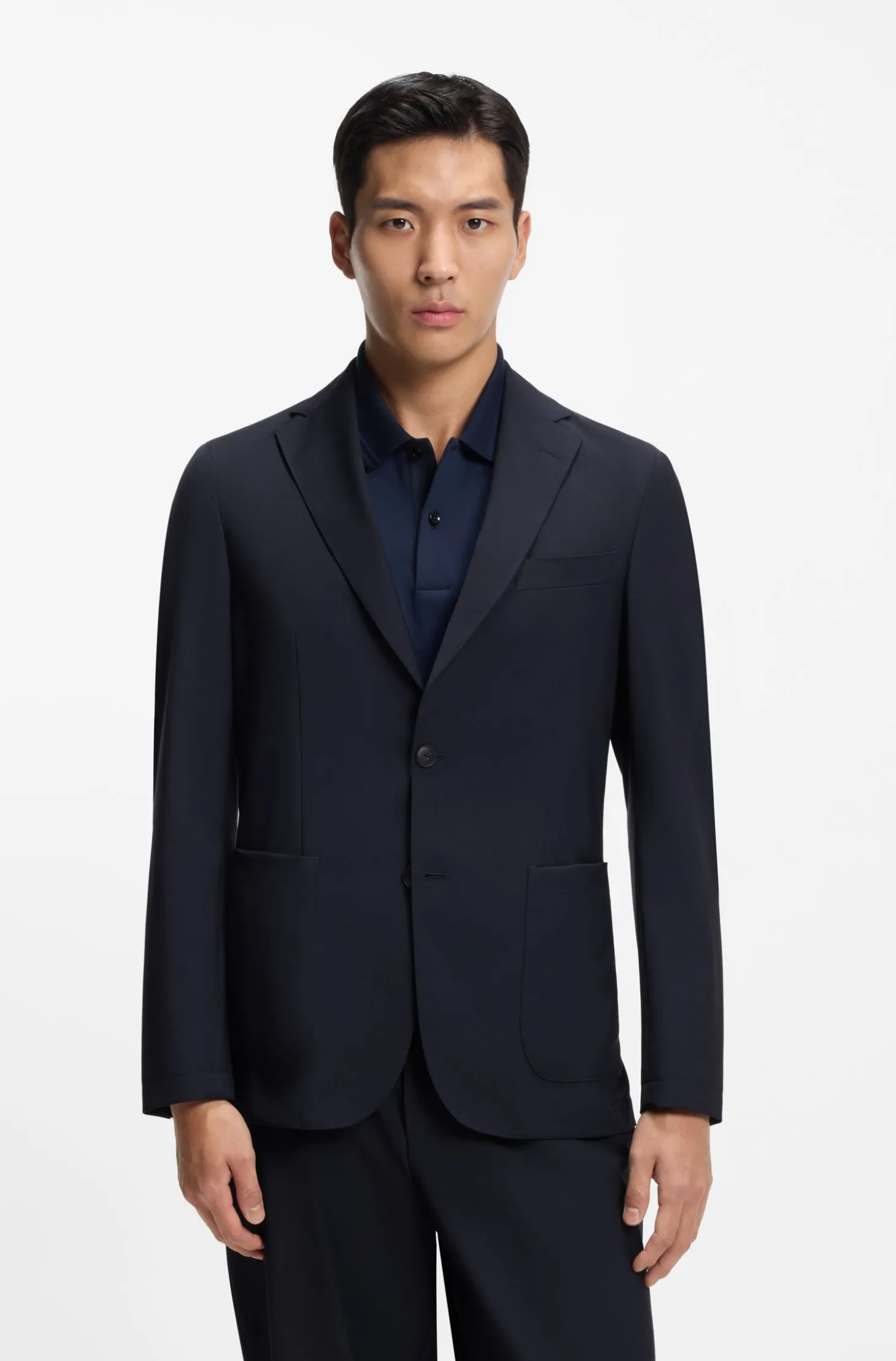 Slim-Fit Sakko aus waschbarem Performance-Stretch-Gewebe