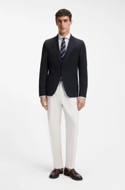 Slim-Fit Sakko aus waschbarer Stretch-Wolle