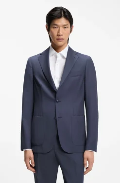 Slim-Fit Sakko aus waschbarer AirWool