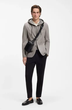 Slim-Fit Sakko mit integriertem Hoodie