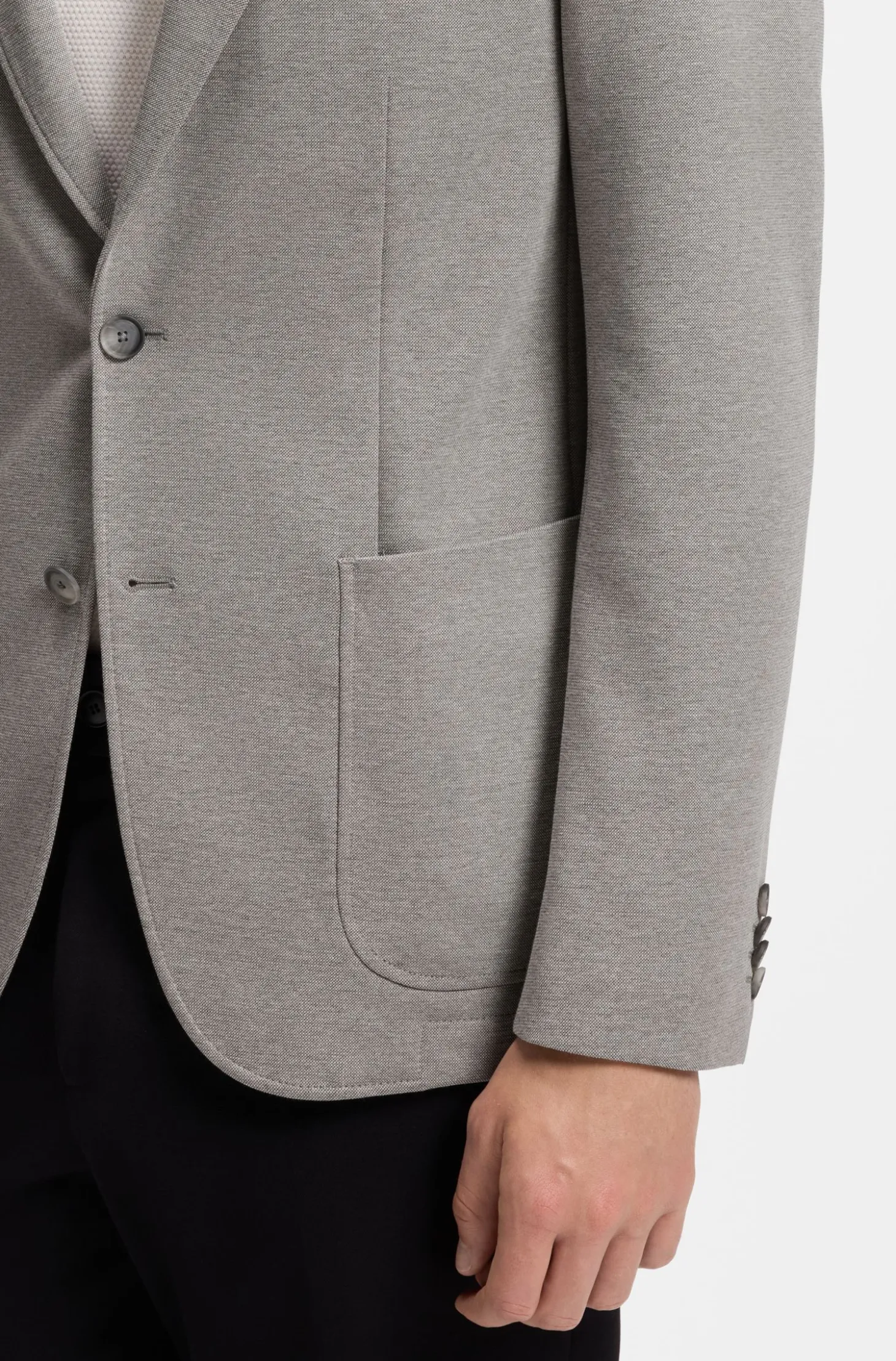 Slim-Fit Sakko mit integriertem Hoodie