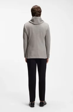 Slim-Fit Sakko mit integriertem Hoodie