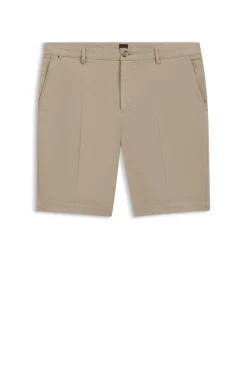 Slim-Fit Shorts aus elastischer Baumwoll-Gabardine