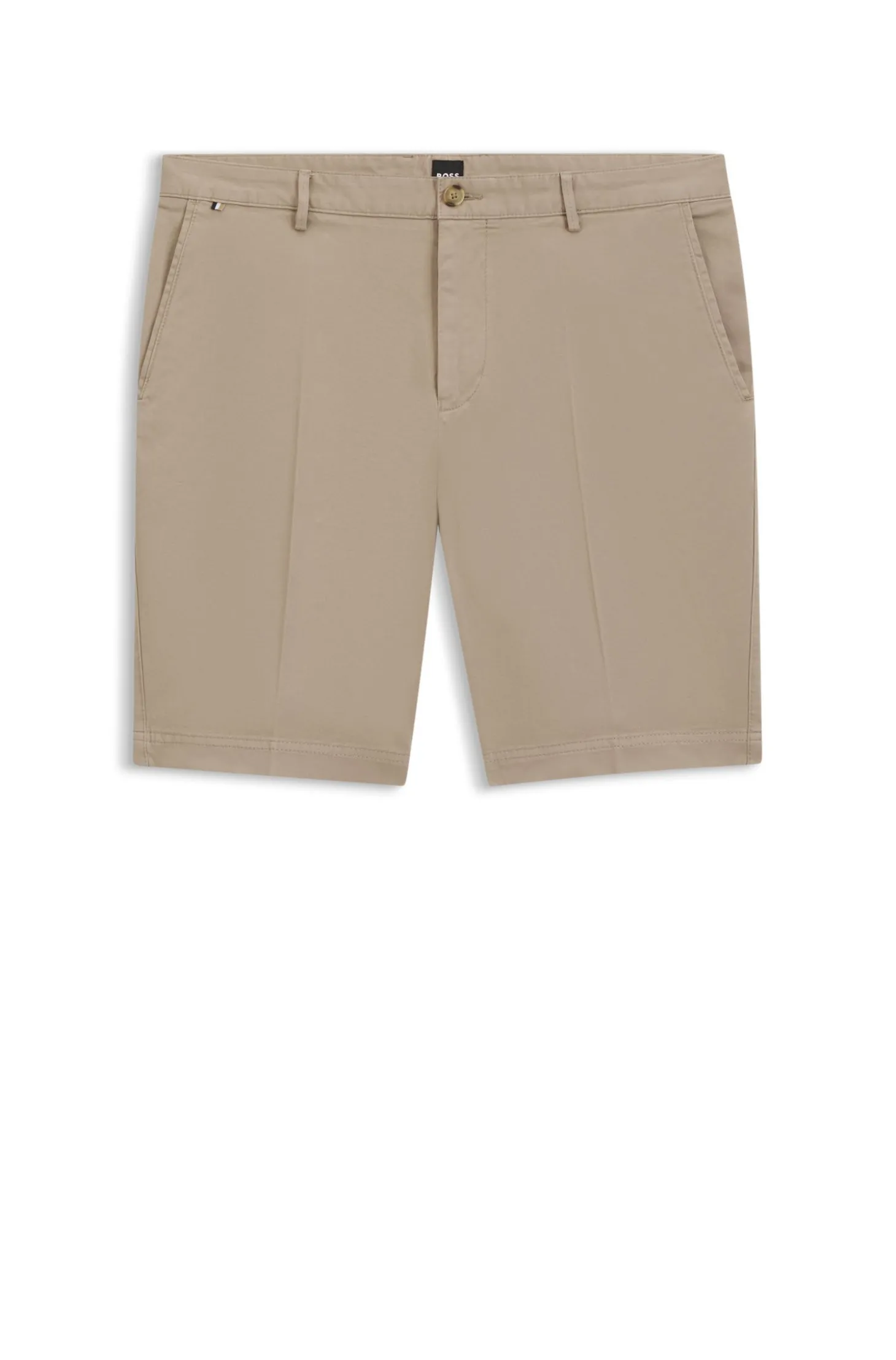 Slim-Fit Shorts aus elastischer Baumwoll-Gabardine