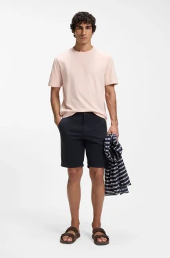 Slim-Fit Shorts aus elastischem Baumwoll-Twill