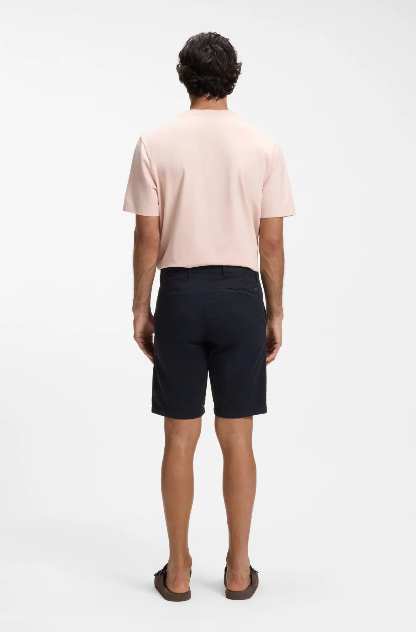 Slim-Fit Shorts aus elastischem Baumwoll-Twill
