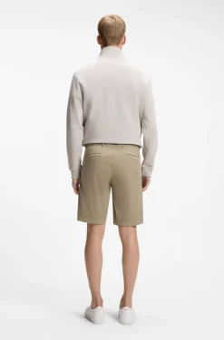 Slim-Fit Shorts aus elastischem Baumwoll-Twill