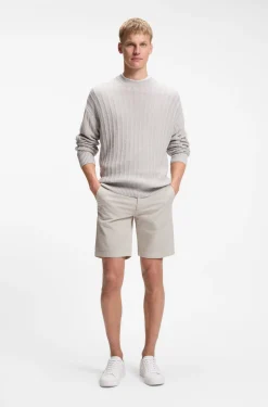 Slim-Fit Shorts aus elastischem Baumwoll-Twill