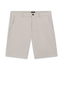 Slim-Fit Shorts aus elastischem Baumwoll-Twill