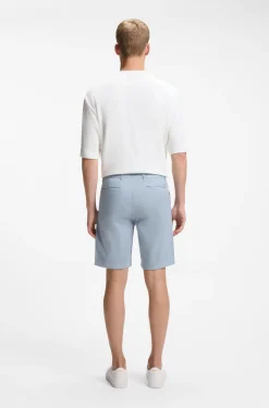 Slim-Fit Shorts aus elastischem Baumwoll-Twill