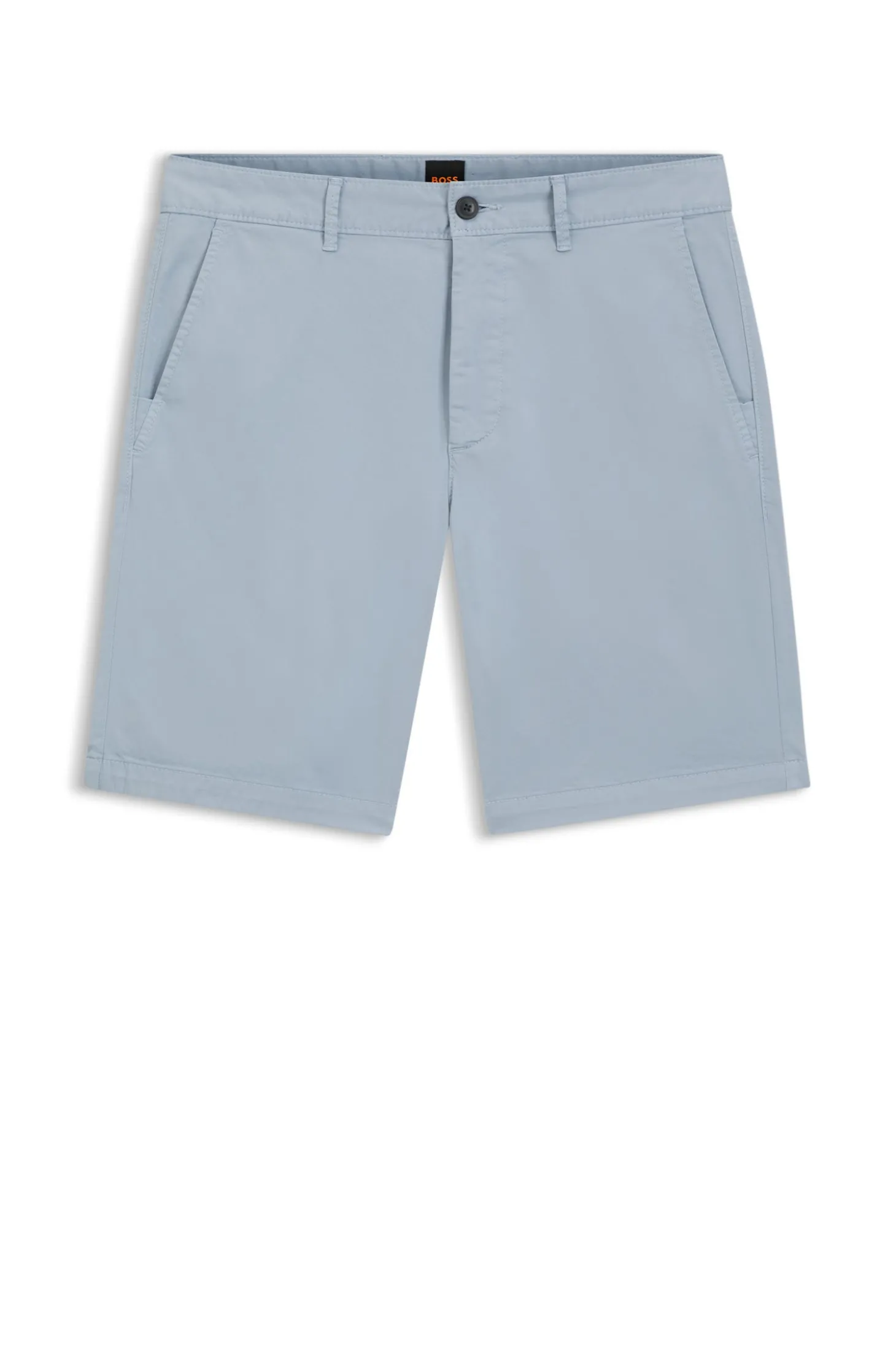 Slim-Fit Shorts aus elastischem Baumwoll-Twill