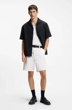 Slim-Fit Shorts aus merzerisierter Stretch-Baumwolle
