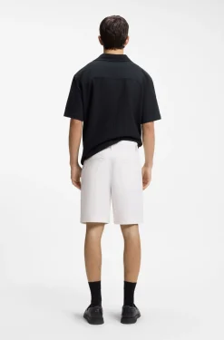 Slim-Fit Shorts aus merzerisierter Stretch-Baumwolle