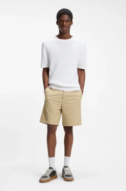 Slim-Fit Shorts aus merzerisierter Stretch-Baumwolle