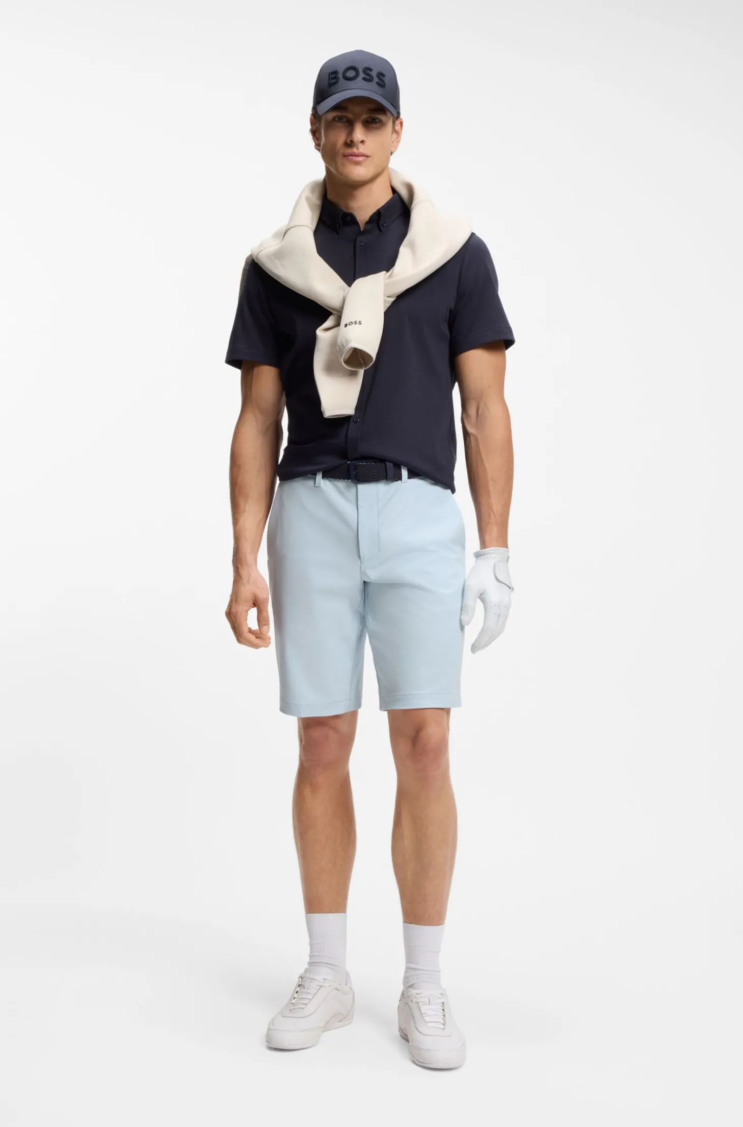 Slim-Fit Shorts aus wasserabweisendem Stretch-Gewebe