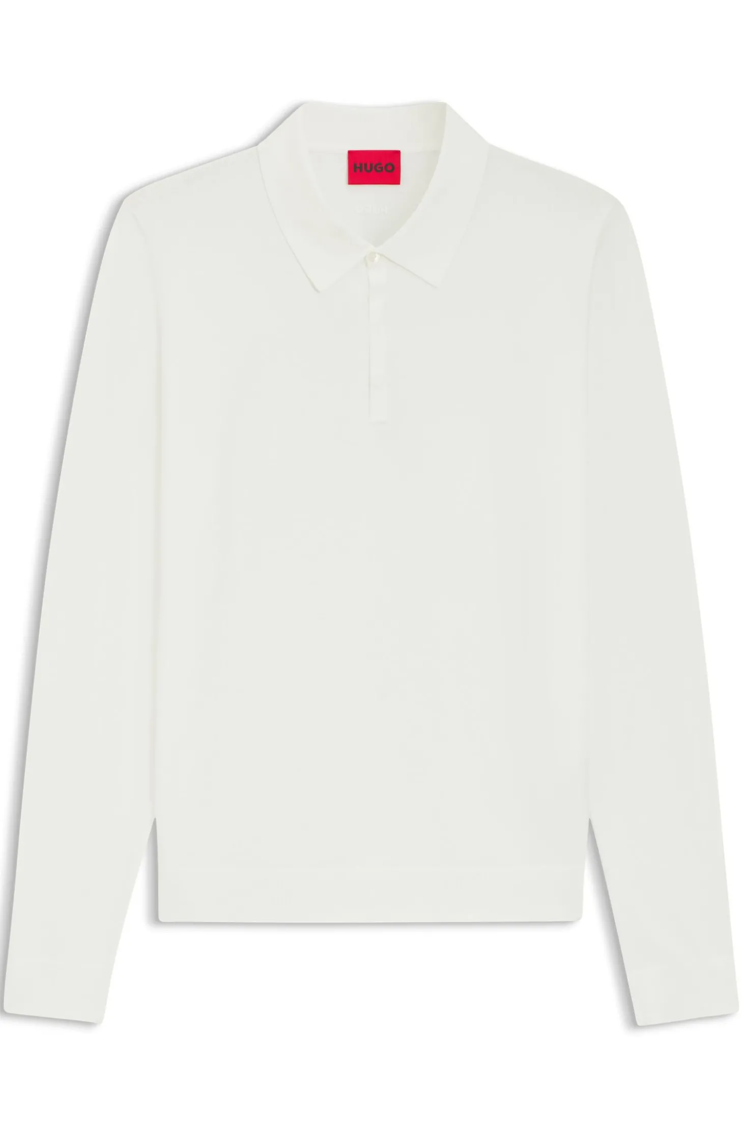 Slim-Fit Strick-Poloshirt mit Logo auf der Rückseite